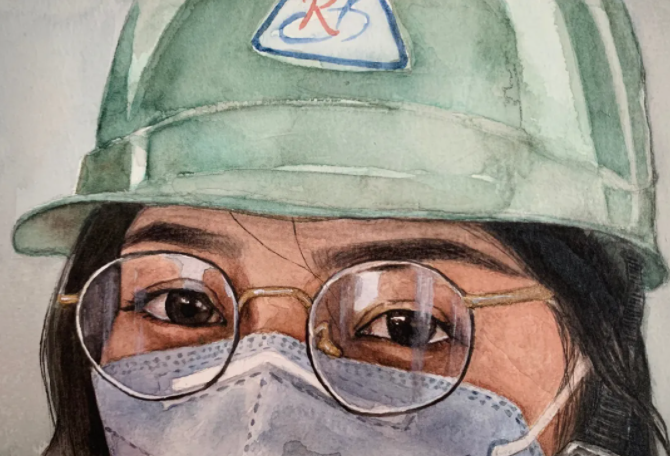 民警家属手绘“希望之眼”，致敬一线抗疫逆行者！
