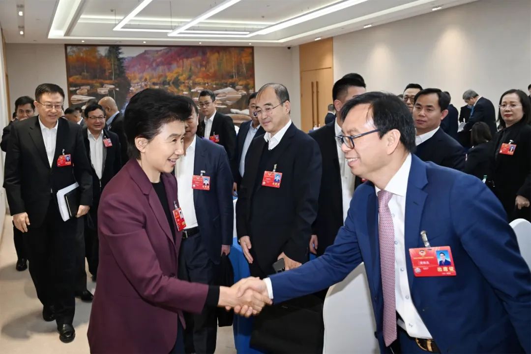 梁惠玲参加省政协十三届三次会议工商联和教育界别联组会议